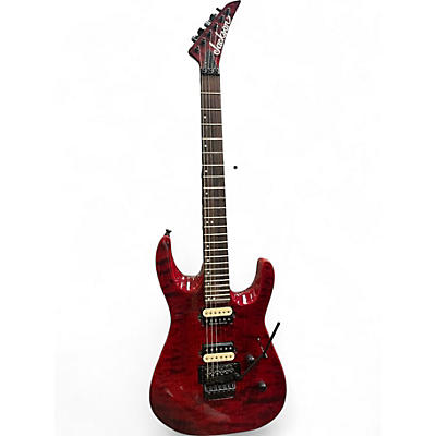 Used 2013 Jackson DK2QHT Pro Dinky Trans Red Solid Body Electric Guitar