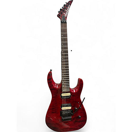 Used 2013 Jackson DK2QHT Pro Dinky Trans Red Solid Body Electric Guitar Trans Red