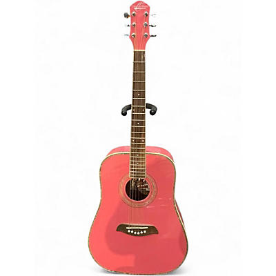 Used 2013 Oscar Schmidt OG1P Pink Acoustic Guitar