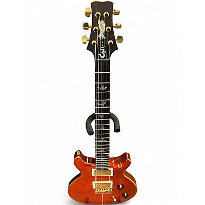 Used 2013 PRS SANTANA CUSTOM BUILT FOR USA BRAZILIAN ROSEWOOD Trans Amber Solid Body Electric Guitar