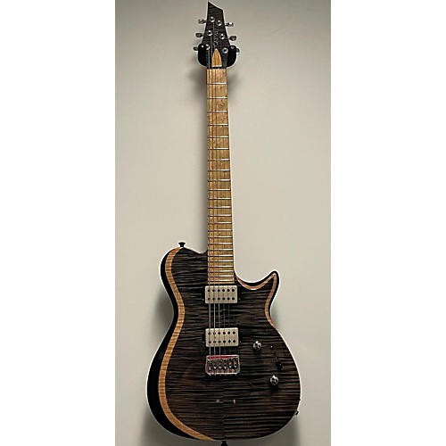 Carvin Used 2014 Carvin Kiesel SCB Deep Black Overflame Solid Body Electric Guitar Deep Black Overflame