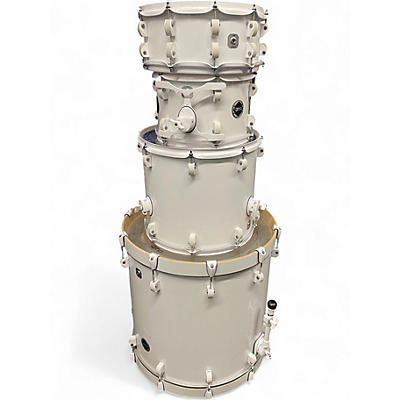 Used 2014 Crush Drums & Percussion 4 Piece Chameleon Birch White Drum Kit