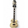 Used 2014 Epiphone Les Paul Custom Pro Cream Solid Body Electric Guitar Cream