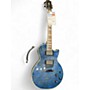 Used 2014 Epiphone Les Paul Prophecy Custom EX Baltic Blue Solid Body Electric Guitar Baltic Blue