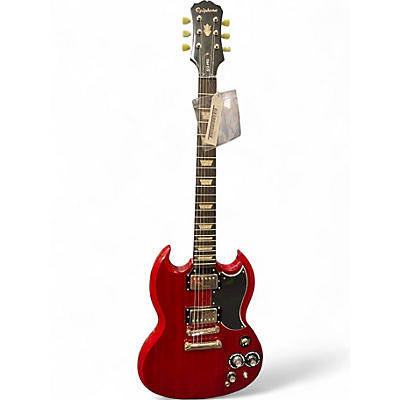 Used 2014 Epiphone SG Pro Red Solid Body Electric Guitar