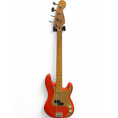Used 2014 Fender '50S PRECISION BASS Fiesta Red Electric Bass Guitar