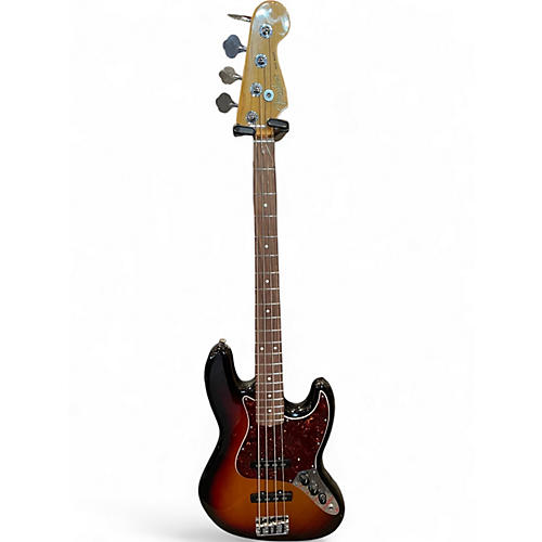 Used 2014 Fender American Standard Jazz Bass 2 Color Sunburst Electric Bass Guitar 2 Color Sunburst