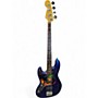 Used 2014 Fender American Standard Jazz Bass Left Handed Mystic Blue Electric Bass Guitar Mystic Blue