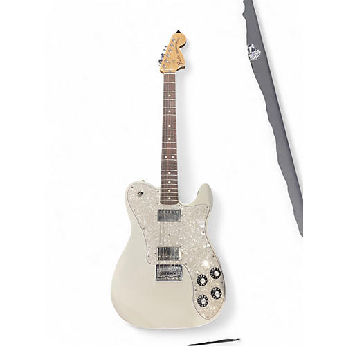 Used 2014 Fender Chris Shiflett Telecaster Deluxe Arctic White Solid Body Electric Guitar Arctic White