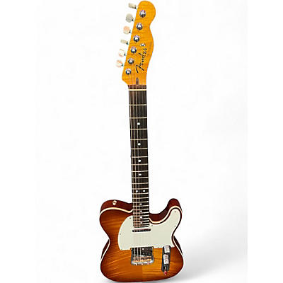 Used 2014 Fender Custom Shop Deluxe Telecaster Flame Maple Tobacco Burst AAA Flame Solid Body Electric Guitar