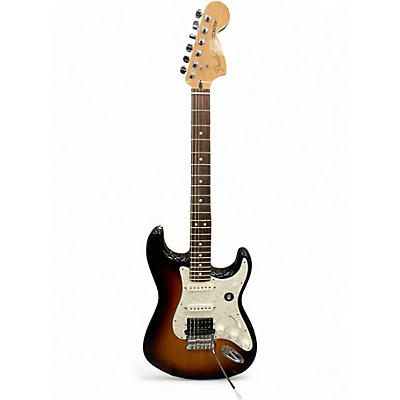 Used 2014 Fender Fishman triple play HSS Strat 3 Tone Sunburst Solid Body Electric Guitar