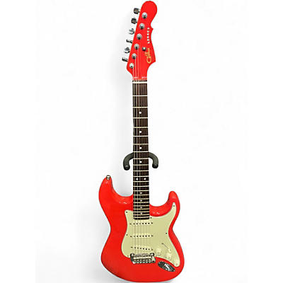 Used 2014 G&L Fullerton Legacy Deluxe Fiesta Red Solid Body Electric Guitar