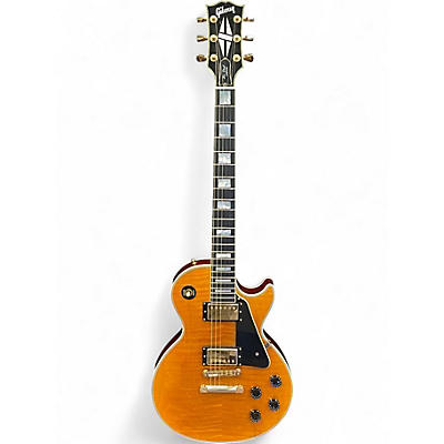 Used 2014 Gibson Les Paul Custom Flame Top Amber Solid Body Electric Guitar