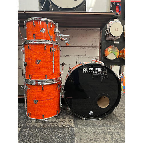 Pork Pie USA Used 2014 Pork Pie USA 4 piece Custom Mod Orange Drum Kit mod orange