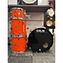 Used Pork Pie USA Used 2014 Pork Pie USA 4 piece Custom Mod Orange Drum Kit mod orange