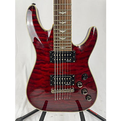 Schecter Guitar Research Used 2014 Schecter Guitar Research Omen Extreme 7 Dark Cherry Burst Solid Body Electric Guitar