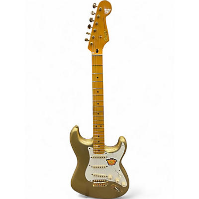 Used 2014 Squier 60th Anniversary Classic Vibe 50s Stratocaster Aztec Gold Solid Body Electric Guitar