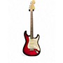 Used 2014 Squier Standard Stratocaster Crimson Red Trans Solid Body Electric Guitar Crimson Red Trans