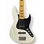 Used 2014 Squier Vintage Modified 70s Jazz V White Electric Bass Guitar White