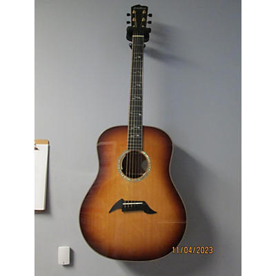 Breedlove Used 2015 Breedlove Masterclass Dreadnaught Caramel Burst Acoustic Electric Guitar