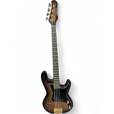 Used 2015 Carvin double cut Sunburst Electric Bass Guitar