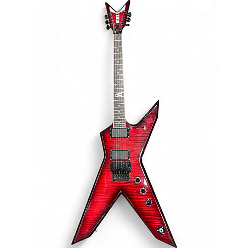 Used 2015 Dean Dimebag Rebel Trans Red Solid Body Electric Guitar Trans Red