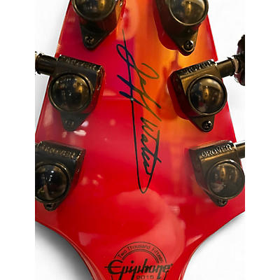 Used 2015 Epiphone Annihlation-II Jeff Waters Candy Red Burst Solid Body Electric Guitar