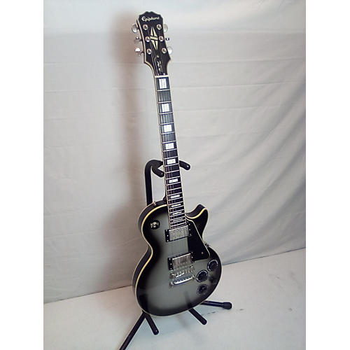 Epiphone Used 2015 Epiphone Les Paul Custom Classic Pro Black And Silver Solid Body Electric Guitar Black and Silver