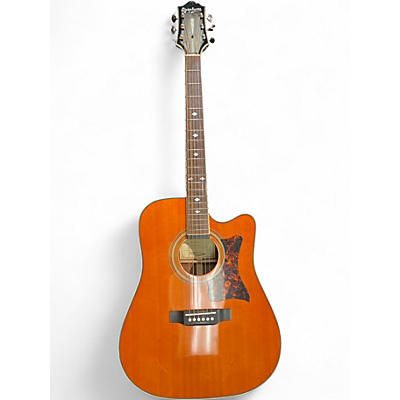 Used 2015 Epiphone Masterbuilt DR-500MCE Honey Blonde Acoustic Electric Guitar