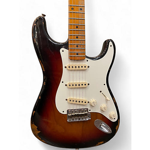 Fender Used 2015 Fender 58 Roasted Stratocaster Relic 3 Tone Sunburst Solid Body Electric Guitar 3 Tone Sunburst