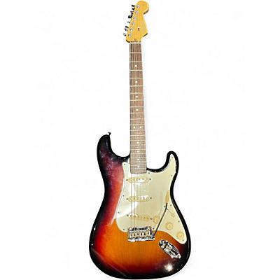 Used 2015 Fender American Standard Stratocaster 3 Tone Sunburst Solid Body Electric Guitar