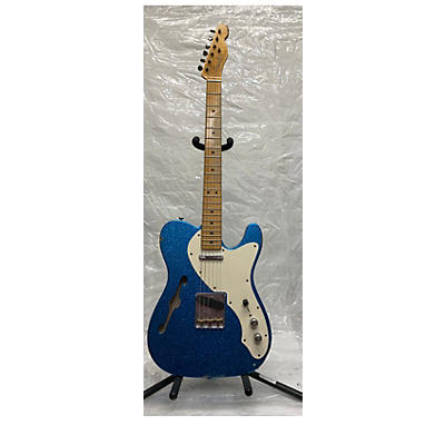 Fender Used 2015 Fender CUSTOM SHOP 50S TELE THINLINE HVY RELIC BLUE SPARKLE Solid Body Electric Guitar