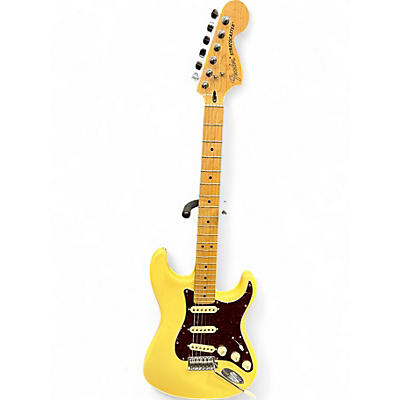 Used 2015 Fender Deluxe Roadhouse Stratocaster Yellow Solid Body Electric Guitar