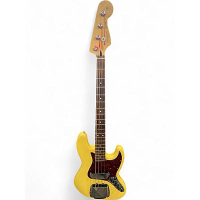 Used 2015 Fender Fender Deluxe Active Jazz Vintage White Electric Bass Guitar