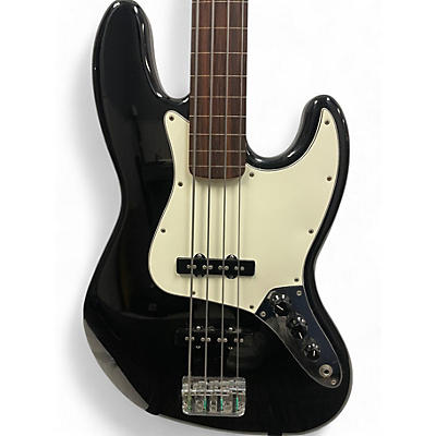 Used 2015 Fender Standard Jazz Bass Black Electric Bass Guitar