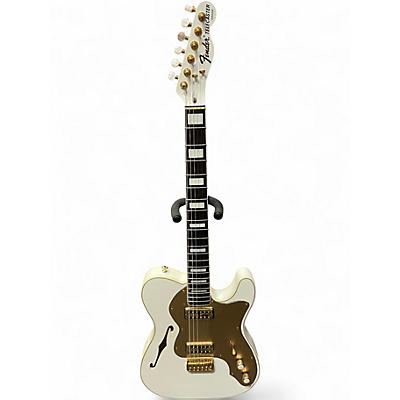 Used 2015 Fender TELE THINLINE SUPER DLX Olympic White Hollow Body Electric Guitar