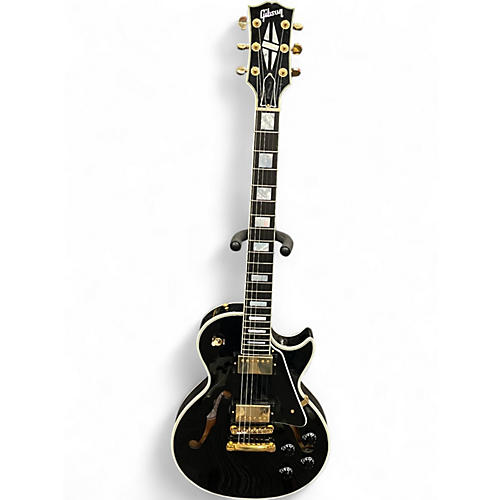 Used 2015 Gibson Les Paul Custom ES Ebony Hollow Body Electric Guitar Ebony