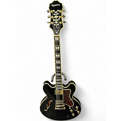 Used 2015 Ibanez sheraton pro II EB black Hollow Body Electric Guitar