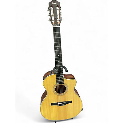 Used 2015 Taylor 214CEN Natural Classical Acoustic Electric Guitar