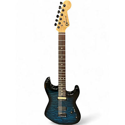Used 2016 Charvel Pro Mod San Dimas HH HT Trans Blue Burst Solid Body Electric Guitar