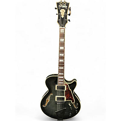 Used 2016 D'Angelico EX-SS Trans Black Hollow Body Electric Guitar