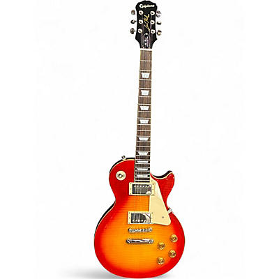 Used 2016 Epiphone Les Paul Standard Pro Heritage Cherry Sunburst Solid Body Electric Guitar