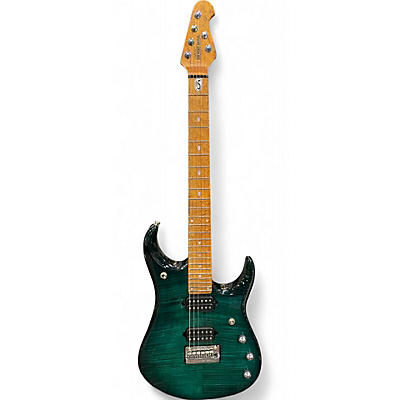 Used 2016 Ernie Ball Music Man JP15 John Petrucci Signature BFR Teal Flame Solid Body Electric Guitar