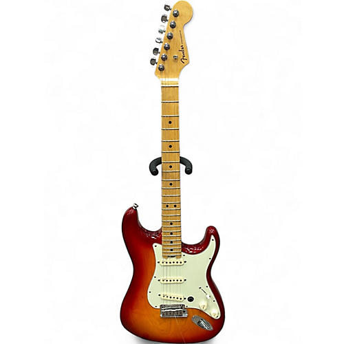 Used 2016 Fender American Deluxe Stratocaster Cherry Sunburst Solid Body Electric Guitar Cherry Sunburst