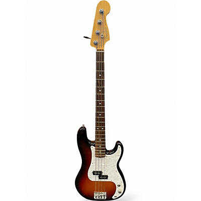Used 2016 Fender American Professional Precision Bass 3 Tone Sunburst Electric Bass Guitar