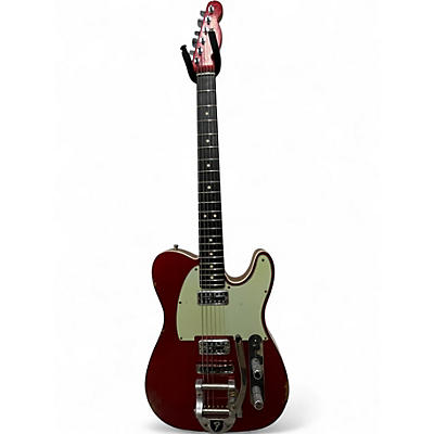 Used 2016 Fender DOUBLE TVJ TELE RELIC Candy Apple Red Metallic Solid Body Electric Guitar