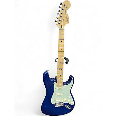 Used 2016 Fender Deluxe Players Stratocaster Sapphire Blue Trans Solid Body Electric Guitar
