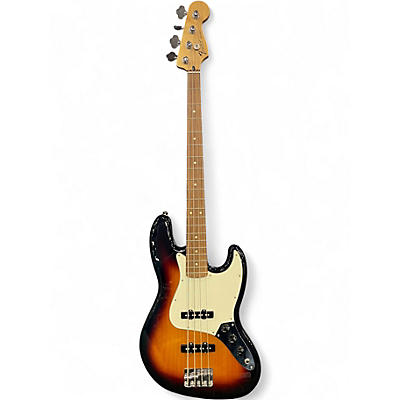 Used 2016 Fender Standard Jazz Bass Brown Sunburst Electric Bass Guitar