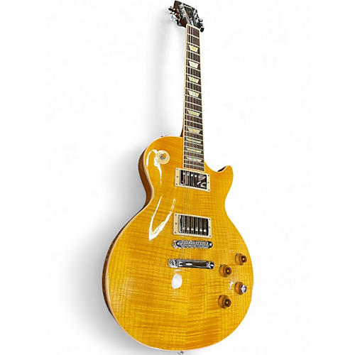 Used 2016 Gibson Les Paul Standard Amber Solid Body Electric Guitar Amber