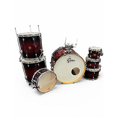 Used 2016 Gretsch Drums 7 Piece Catalina Maple Wine Red Drum Kit